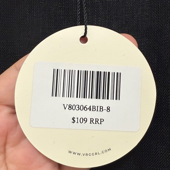 NWT VRG GRL Indra Linen Top in Black - Picture 11 of 14